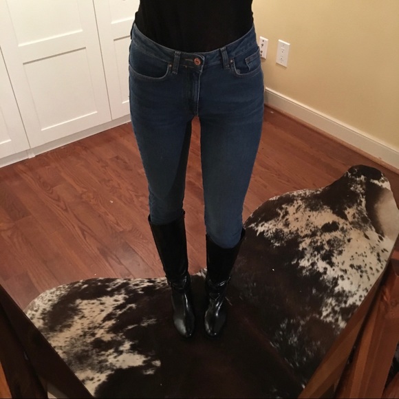 Calvin Klein knee high leather riding boots NEW nw - Picture 5 of 8